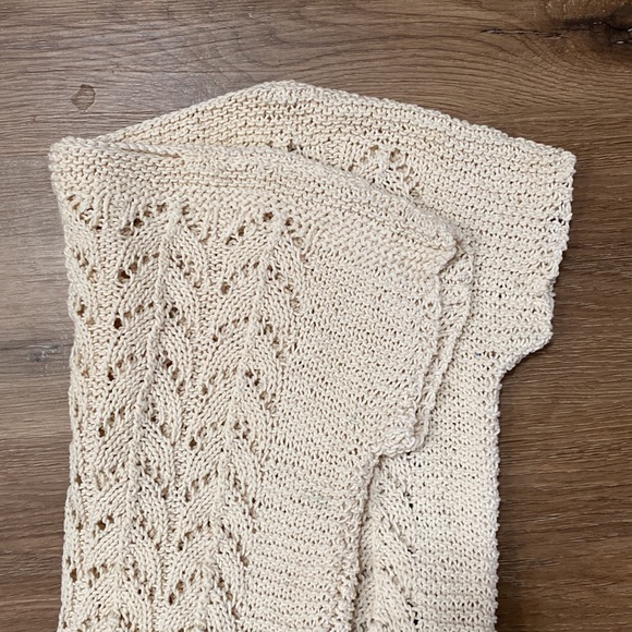 Hand Knit Boat-neck short sleeve Top, size S - Picture 2 of 10